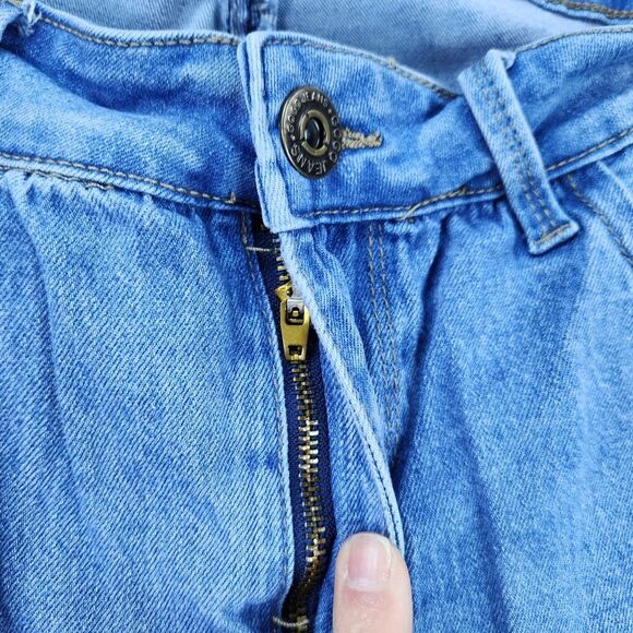 💇♀️Gogo Jeans Light Blue High Rise Destroyed Ankle Jeans Size 18 - Picture 6 of 11